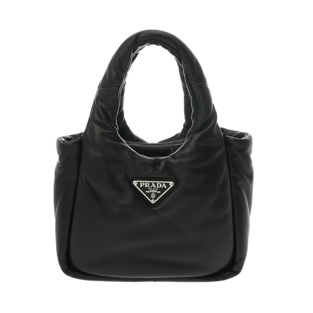 PRADA Padded Tote Black Nappa Leather Handbag - Picture 1 of 9